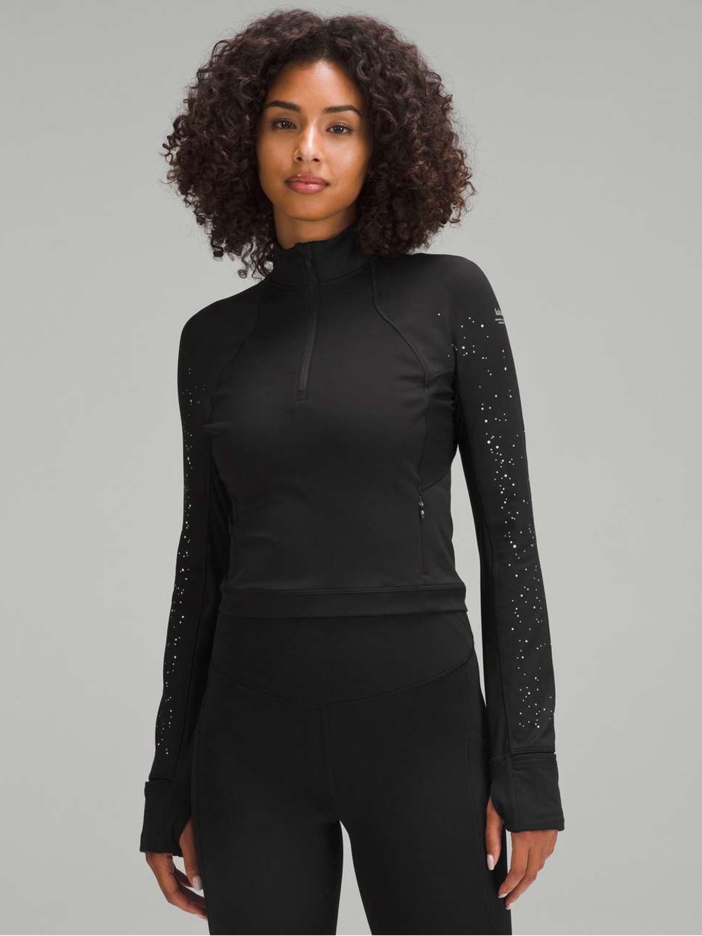 Lululemon Its Rulu Run Reflective Half Zip Fleece Top Size 4